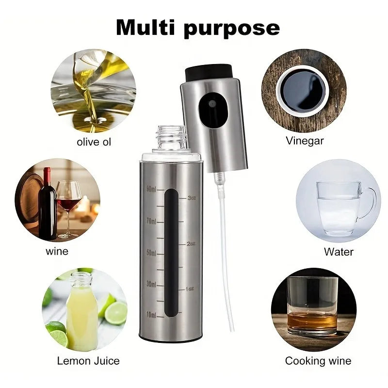 Stainless Steel Oil Sprayer for Air Fryer Cooking Mister Bottle Kitchen Dispenser with Fine Mist