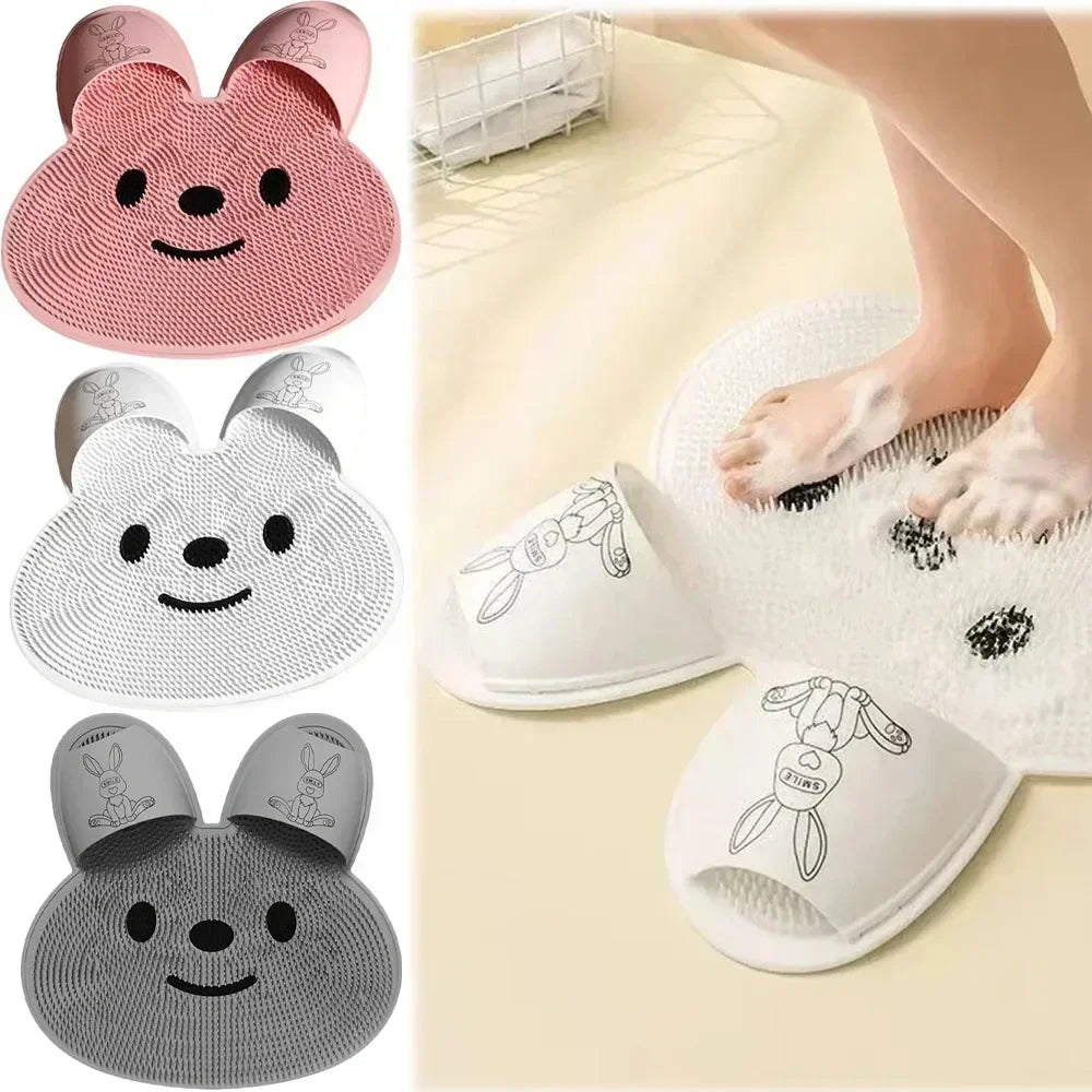 1PCS Bathroom Non-Slip Foot Wash Mat Massage Foot Scrub Callus Cleaning Mat