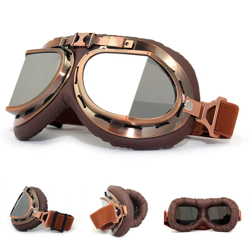 Retro Motorcycle Goggles – Five Lens Colors