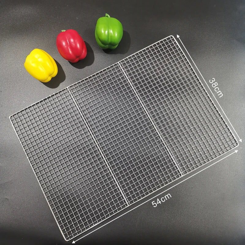 Stainless Steel 304 Food Grade 15-70CM Rectangle BBQ Barbecue Grill Wire Grid Mesh Net