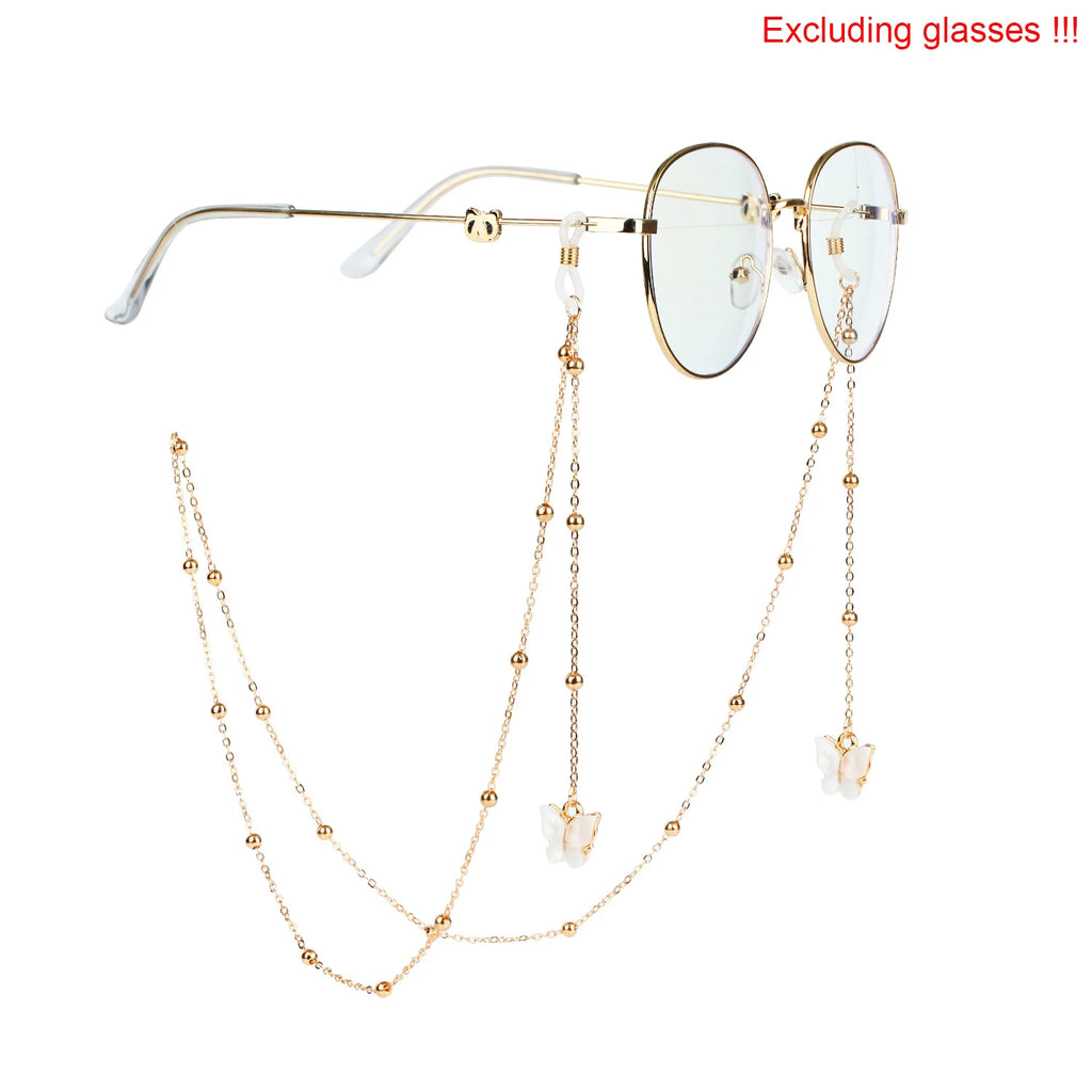 Fashion Reading Glasses Chain for Women Metal Sunglasses Cords Eyeglass Lanyard Hold Straps Eyewear Retainer