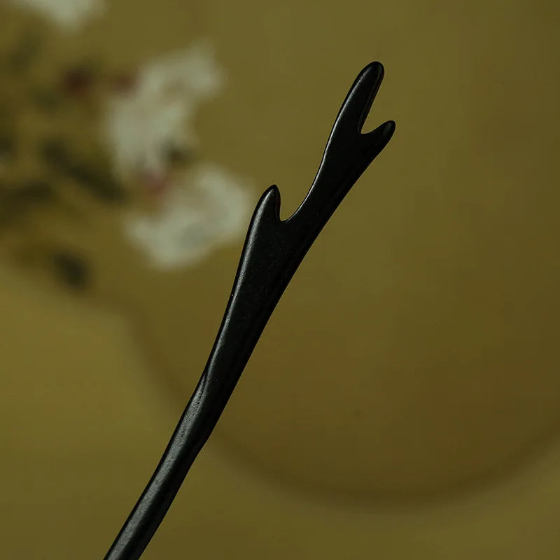 Antique Style Imitation Ebony Hairpin Plain Hairpin Simple Style Retro Hanfu Qipao Accessories for Women