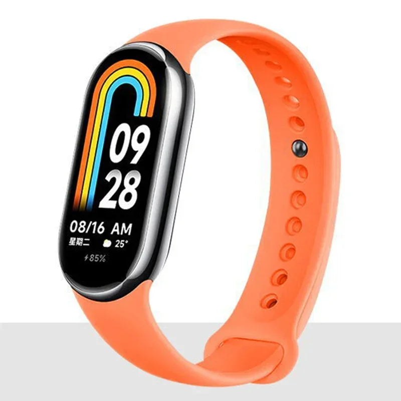 Silicone Strap For Xiaomi Mi band 8-8 NFC Sport Belt Replacement miband8 Bracelet waterproof smart band 8 watchband Accessories