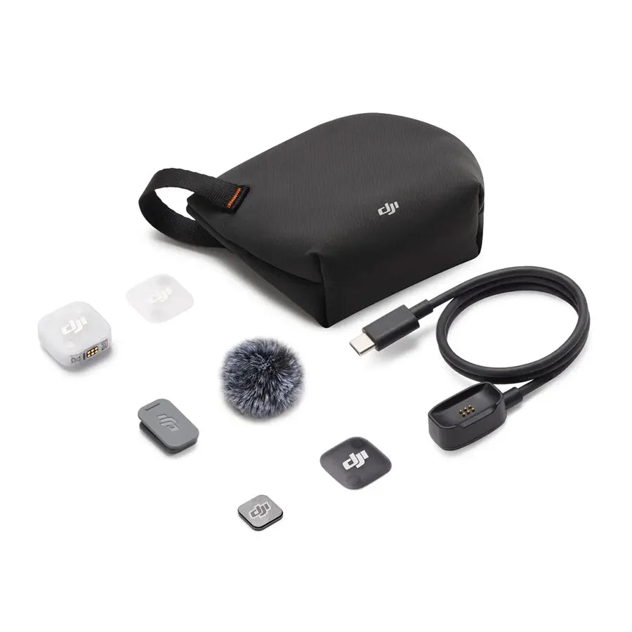 DJI Mic Mini 2 (2 TX + 1 RX + Charging Case) or (1 TX + 1 RX) or White Transmitter or with 1 Mobile RX Optional