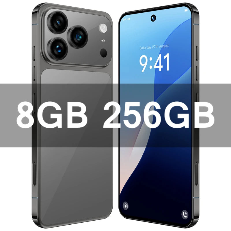 2026 HOT i17 ProMax NEW intelligent 5G standby original dual card dual battery 14 system global Android version 8000mAh JJ6