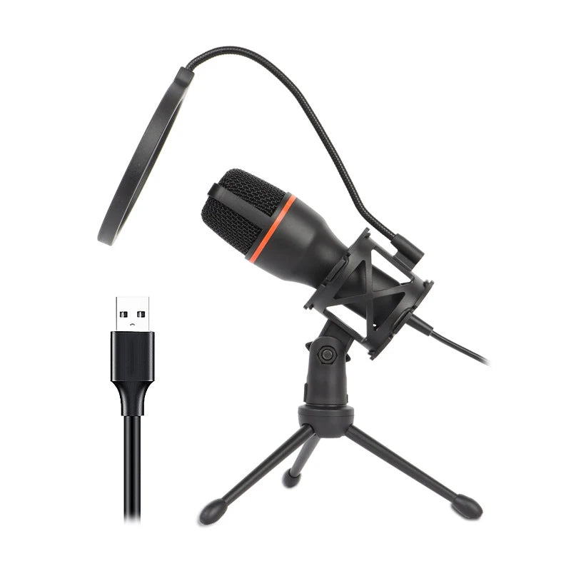 RGB Professional Microphone USB Microfone Condensador Wire Gaming Mic For Podcast Recording Studio Streaming Laptop Desktop PC