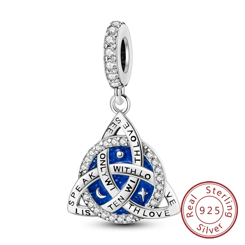 Hot Sale Charm Bead Pendant 925 Sterling Silver Firefly Love Heart Cats Dogs Sunflower Charm for Bracelet Women DIY Jewelry Gift
