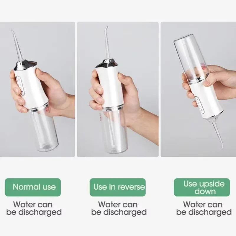 Smart Electric Oral Irrigator w/4 Jet Tips and 3 Modes, Cordless USB Rechargeable, Portable for Deep Cleaning, Braces Care, New