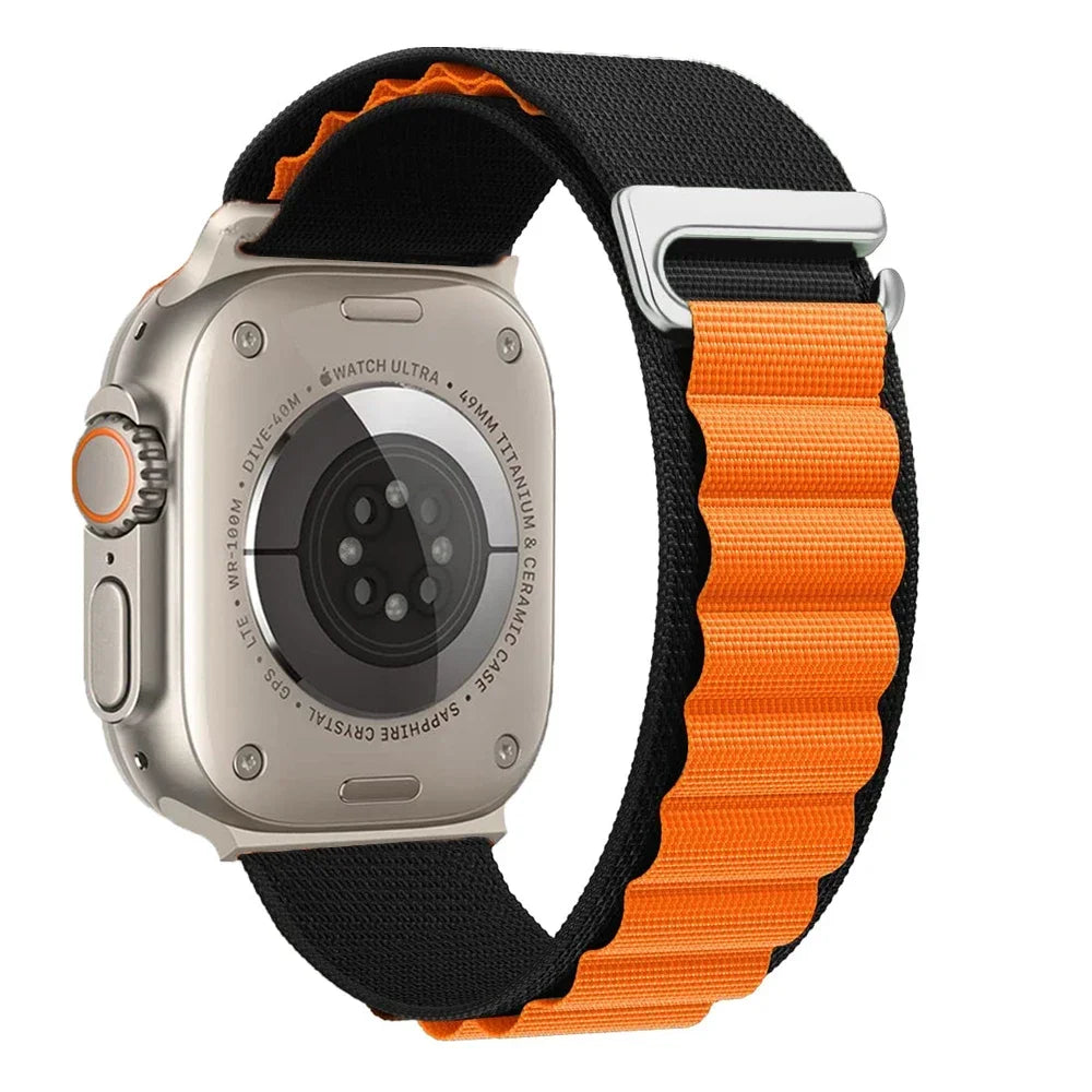 Alpine Loop Belt For Apple Watch Ultra 49mm 11 10 9 8 7 10 46mm 42mm 45mm 41mm Nylon Band iWatch Series 6 5 4 SE 44mm40mm Correa