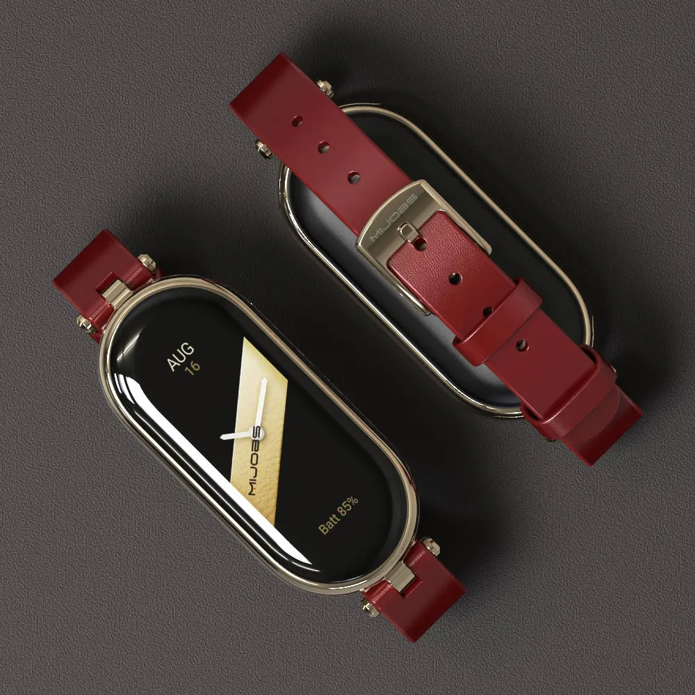Mi Band 9 10 8 7 6 5 Strap for Xiaomi Smart Band 8 Bracelet NFC Global Version Leather Watch Band Mi 8 Wristband Miband 9 10