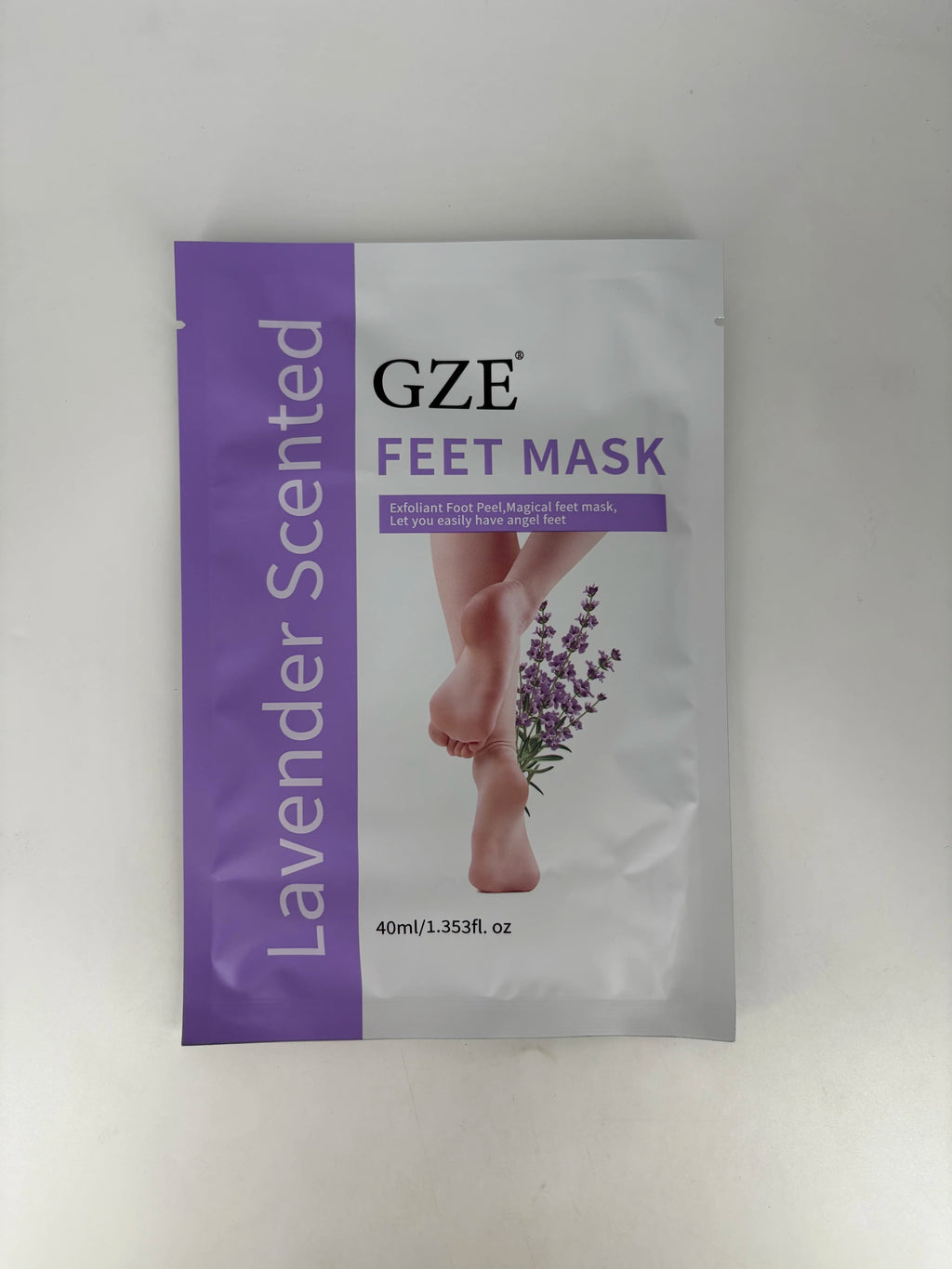 GZE Foot Peel Mask Skin Exfoliating Foot Masks for Dry, Rough Cracked Feet Heels, Callus, Dead Skin Remover - Feet Peeling Mask