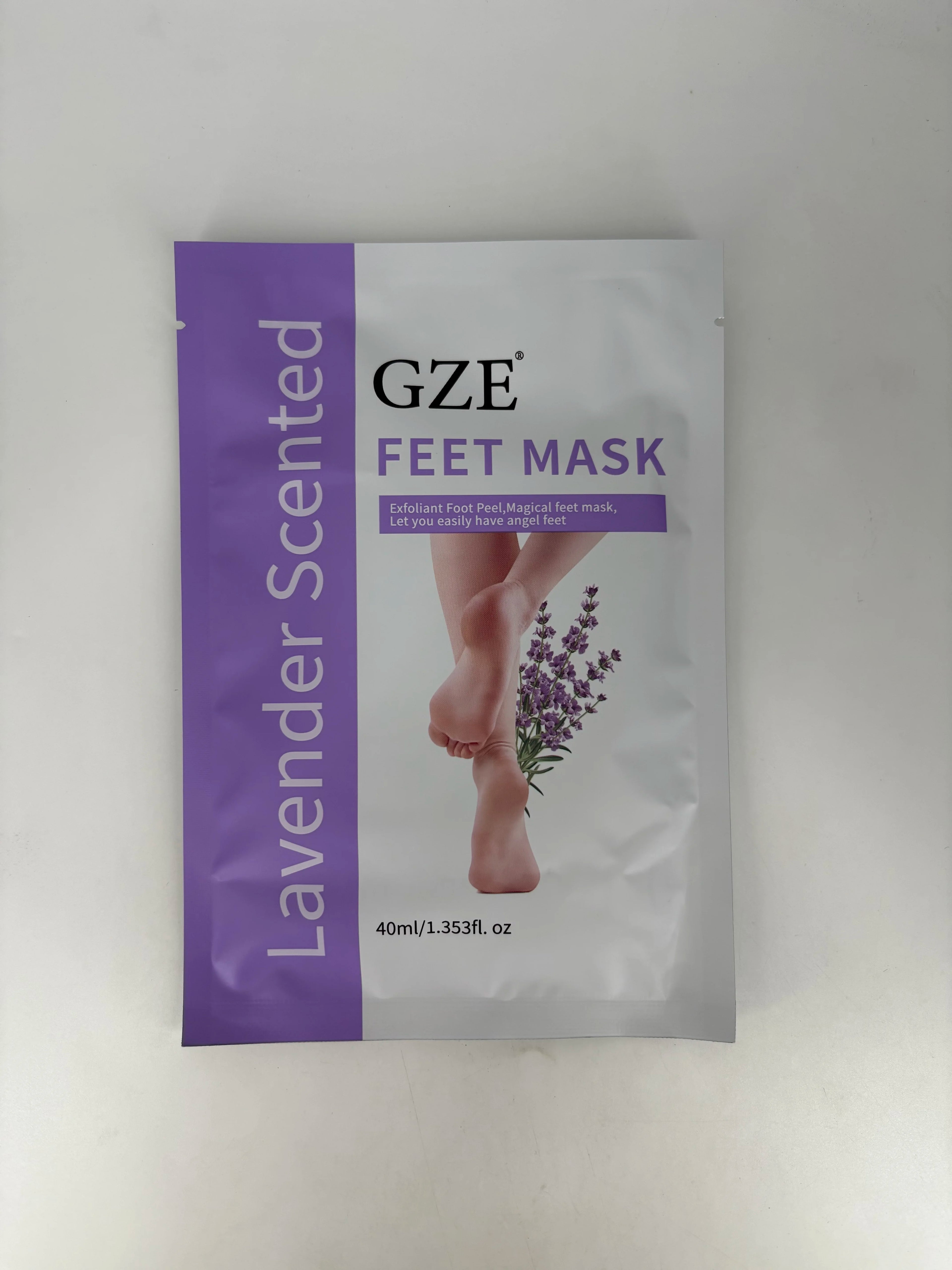 GZE Foot Peel Mask Skin Exfoliating Foot Masks for Dry, Rough Cracked Feet Heels, Callus, Dead Skin Remover - Feet Peeling Mask
