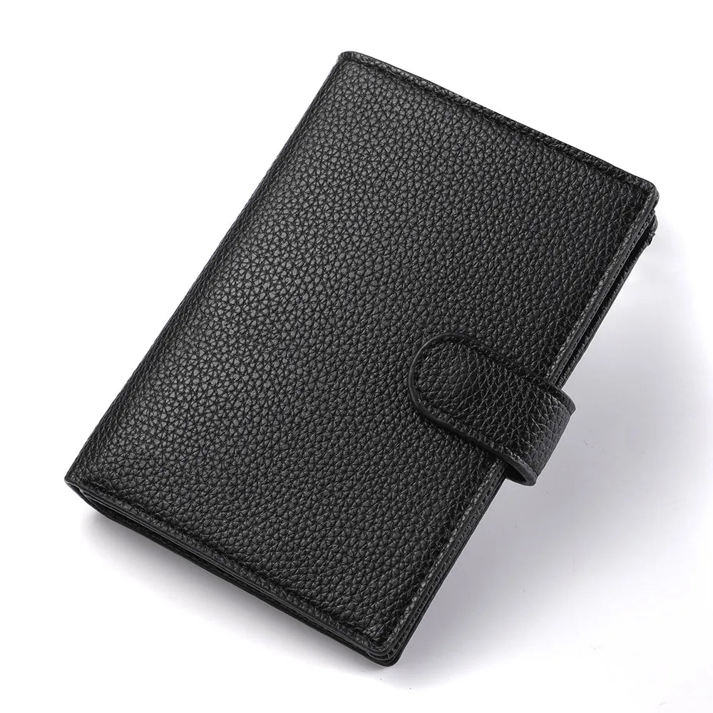 Stylish Travel Passport Bag Multi-Card Card Holder Portable Multi-Function Men's Wallet