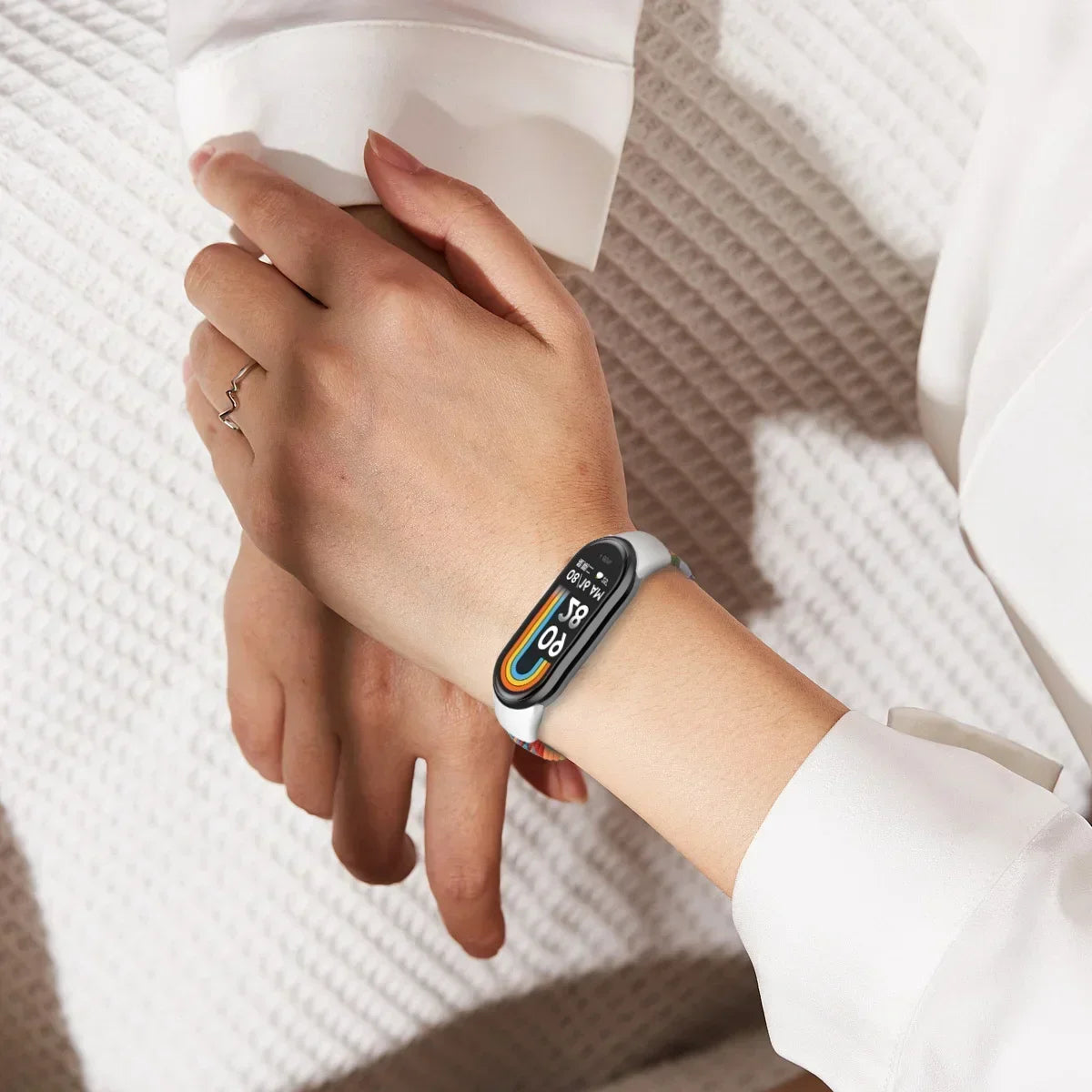 Braided Solo Loop for Xiaomi Mi Band 8 Strap Replacement accessories Elastic Nylon Watchbands correa bracelet for Miband 8 NFC