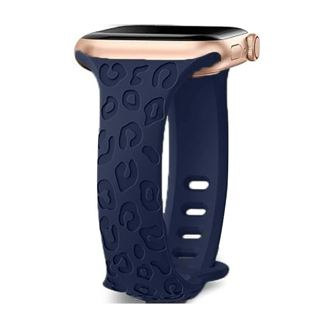 Slim Strap For Apple Watch Band 40mm 41mm 42mm 38mm 46 44mm 45mm Engraved Silicone bracelet Correa Series 11 10 8 7 6 9 5 4 3 SE