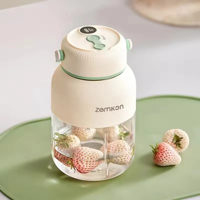 1100ML Portable Juicer Fresh Fruit Mixer 26 Blades USB Rechargeable Multifunctional Juicer Ice Crusher Smoothie Blender For Home