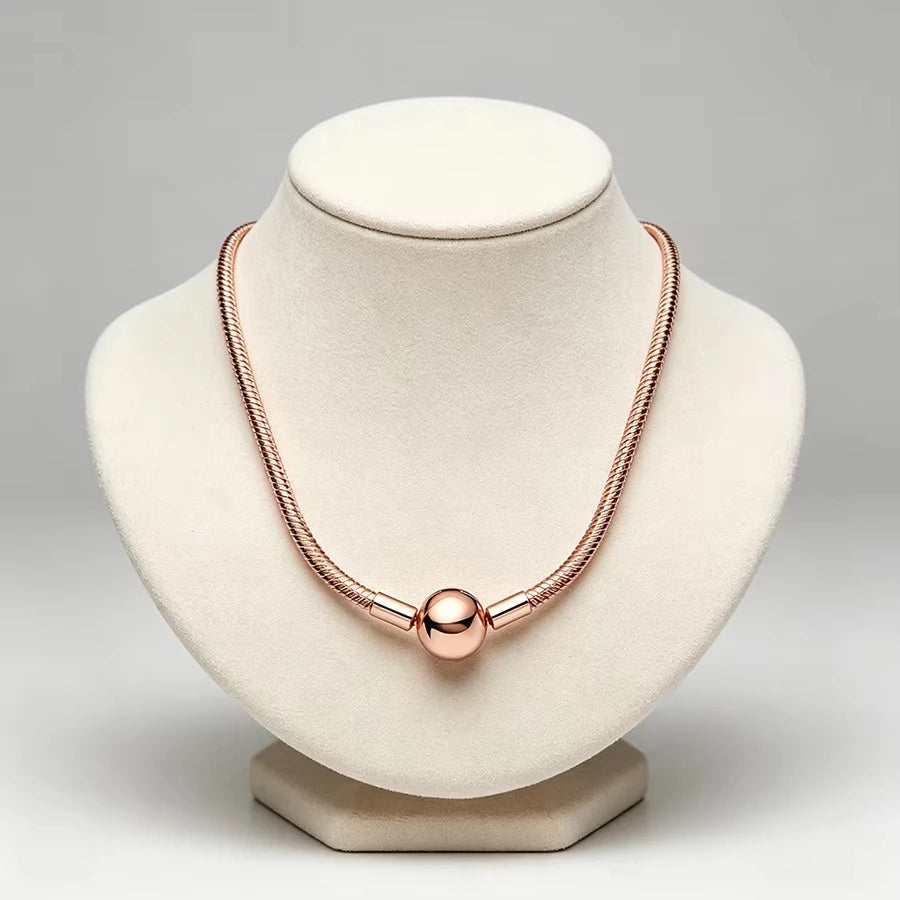 S925 Silver Life Tree Ball shaped Gold Heart Thread Necklace Suitable for Women's Daily Wear DIY Exquisite Jewelry Gifts