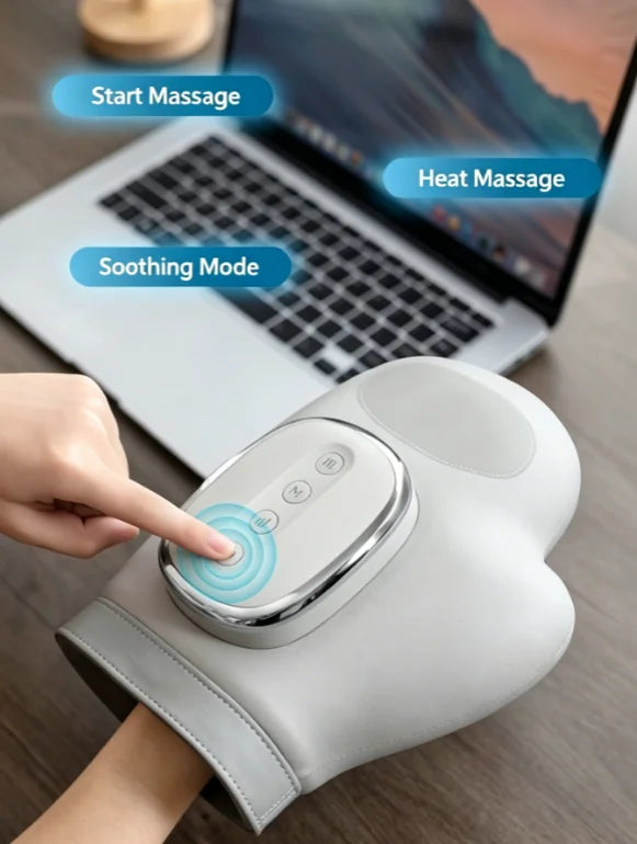 Portable Vibrating Hand Massager Airbag Compression Kneading Gloves for Wrist Care