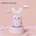 Children U-shaped Electric Toothbrush 360 Degrees Smart Cartoon Kids silicone Toothbrush Automatic Rechargeable Sonic Toothbrush