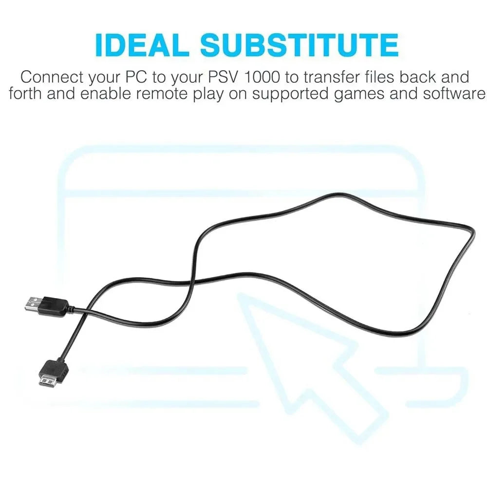2 in 1 USB Charging Cable 1M Game Machine Charger Cable Transfer Adapter Wire Data Charging Data Cord For Playstation Vita 1000
