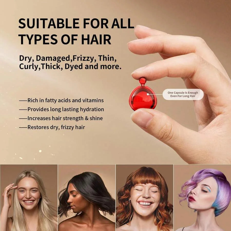 Best-Selling Hair Care Essential Oil Capsules, Moroccan Hair Care Essential Oil, No-Rinse Anti-Hairfall Vitamin Hair Care Essential Oil