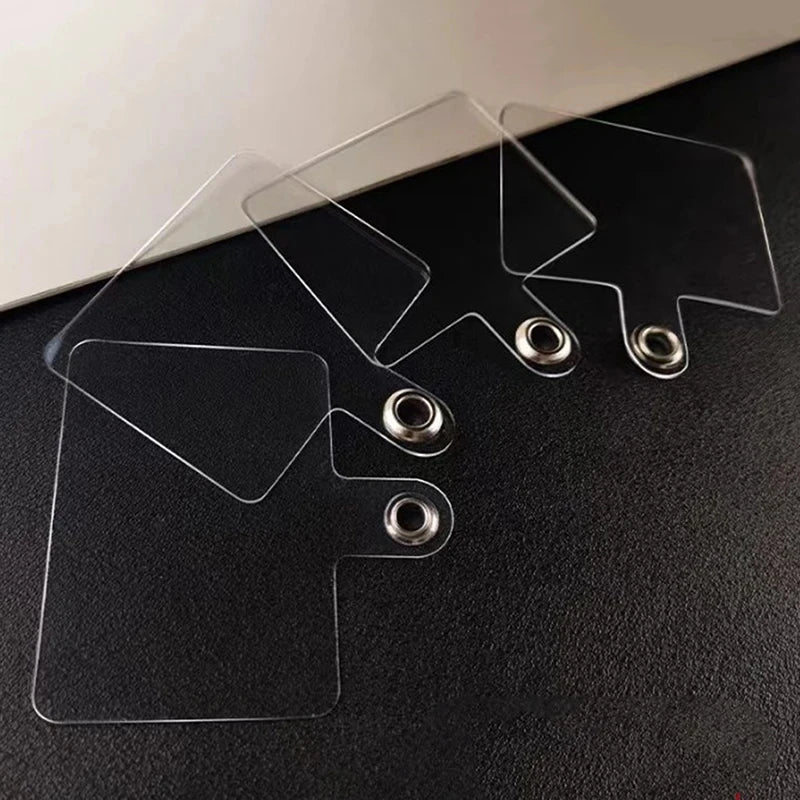 Transparent Flexible Phone Lanyard Gasket Strap Mobile Phone Universal Tether Tabs Clear Hanging Strap Patches Cord Clip