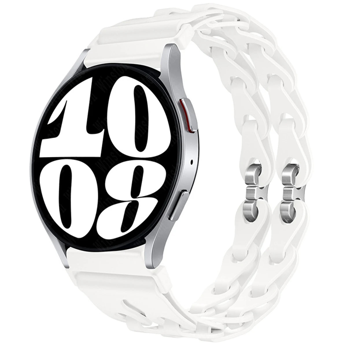 22mm 20mm Chain Strap for Samsung Galaxy Watch 7 6 5 4 6Classic Silicone Band for Huawei GT4 3Pro for Amazfit GTR 4/GTS Bracelet