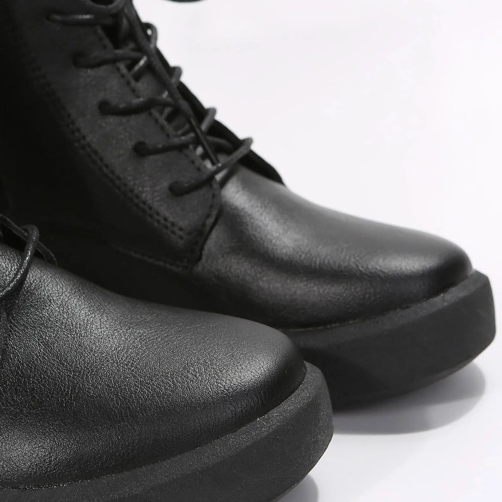 Women'S Fashionable Versatile Ankle Boots British Retro Belt Plus Velvet Short Suede Boots For Women Lace Up Flat Shoes Botines