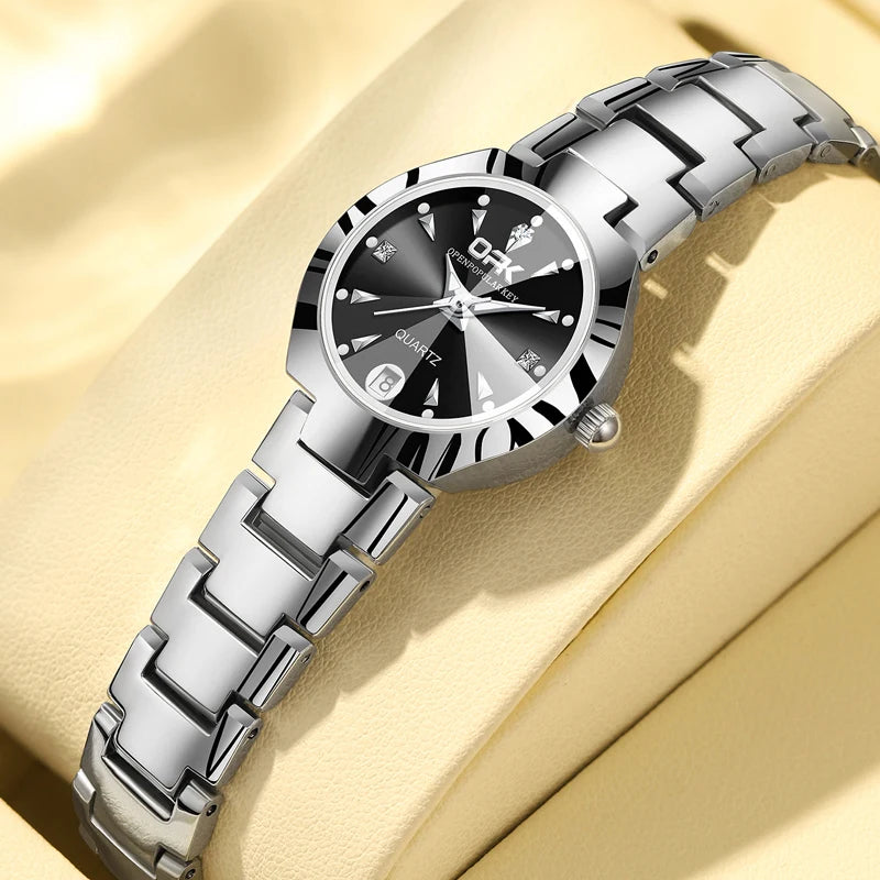 OPK 8105 Women's Watches Luxury  Original Wristwatch for Girl Waterproof Luminous Ladies Watch Fashionable Zircon Scale Date