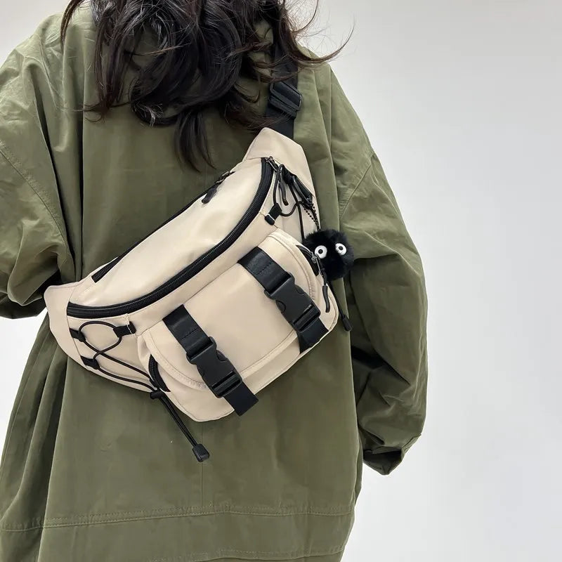 Tactical Techwear Style Punk Hip Hop Crossbody Bag Men Women Multifunction Casual Waist Bag Sport Motorcycle Cycling Fanny Pack