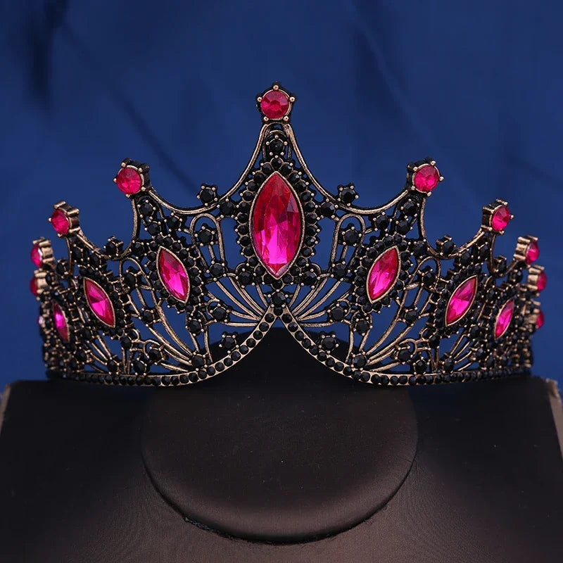 Bridal Crown Baroque Vintage Princess Queen Headwear Crystal Tiara For Women Wedding Crown Hair Dress Accessories Jewelry