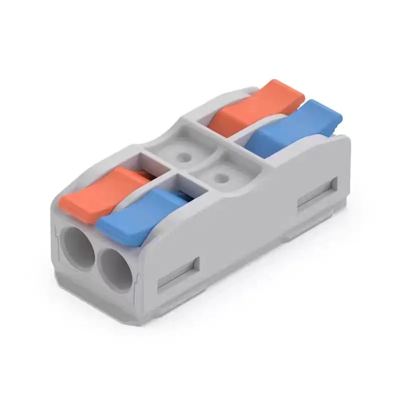 10Pcs Wire Conductor Connector Mini Lever‑Nut 2‑In‑2‑Out Fast Lighting Wire Cable Connector Terminal Block