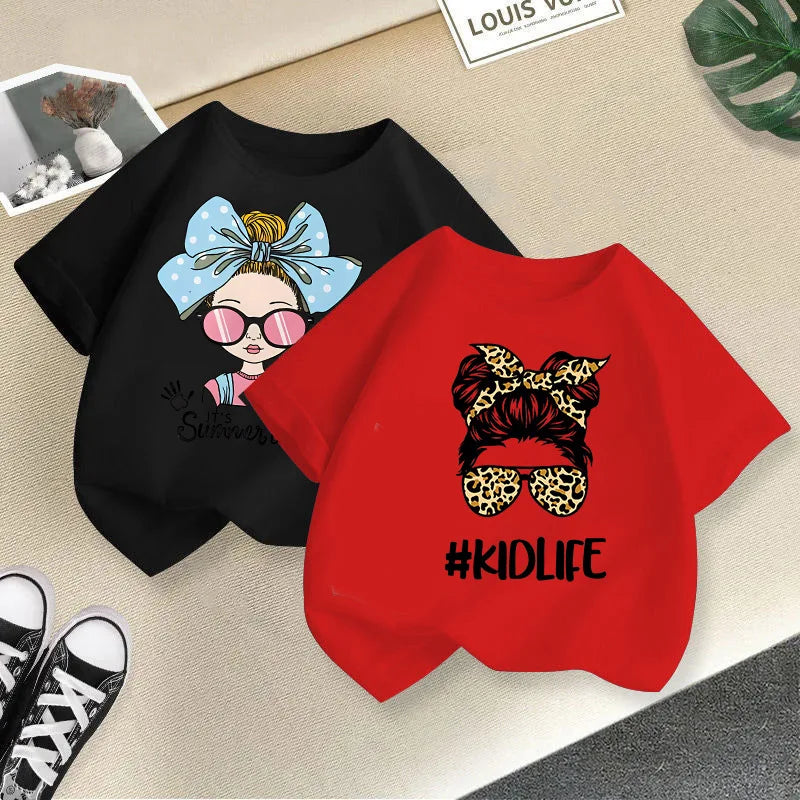 Children's Summer T-Shirt New Children's Short-Sleeved T-Shirt Men And Girls Round Neck Tops Baby Cotton T-Shirt Bottoming Shirt