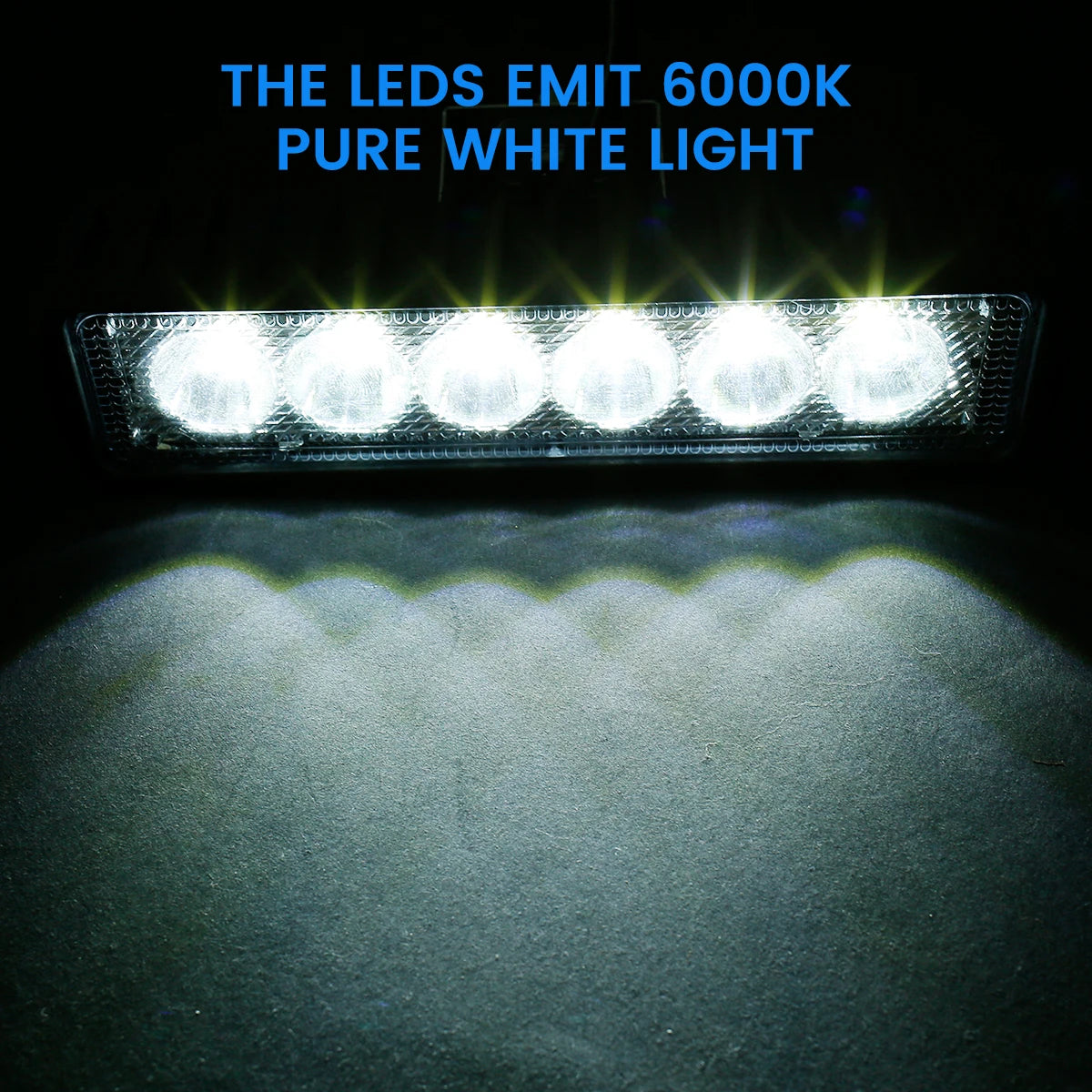 1/2PCS 12V Car LED Light Bar 18W 6000K Super Bright Car LED Work Light IP67 Waterproof Flood Spot Light White Off Road Head