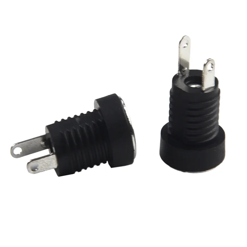 5 Pair DC 12V Male Female Socket Panel Mount Barrels Jack Plug Power Connector Female Jack Screw Nut Panel Mount Connector