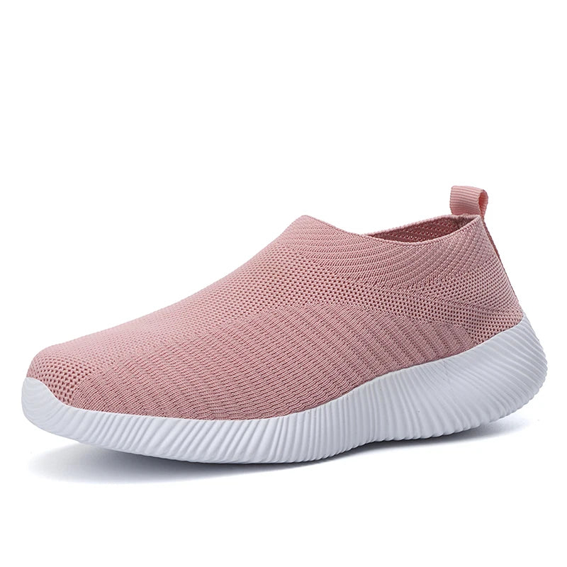 EOFK Women's Mesh Breathable Loafers Sneakers Solid Color Front Summer Walking Casual Shoes