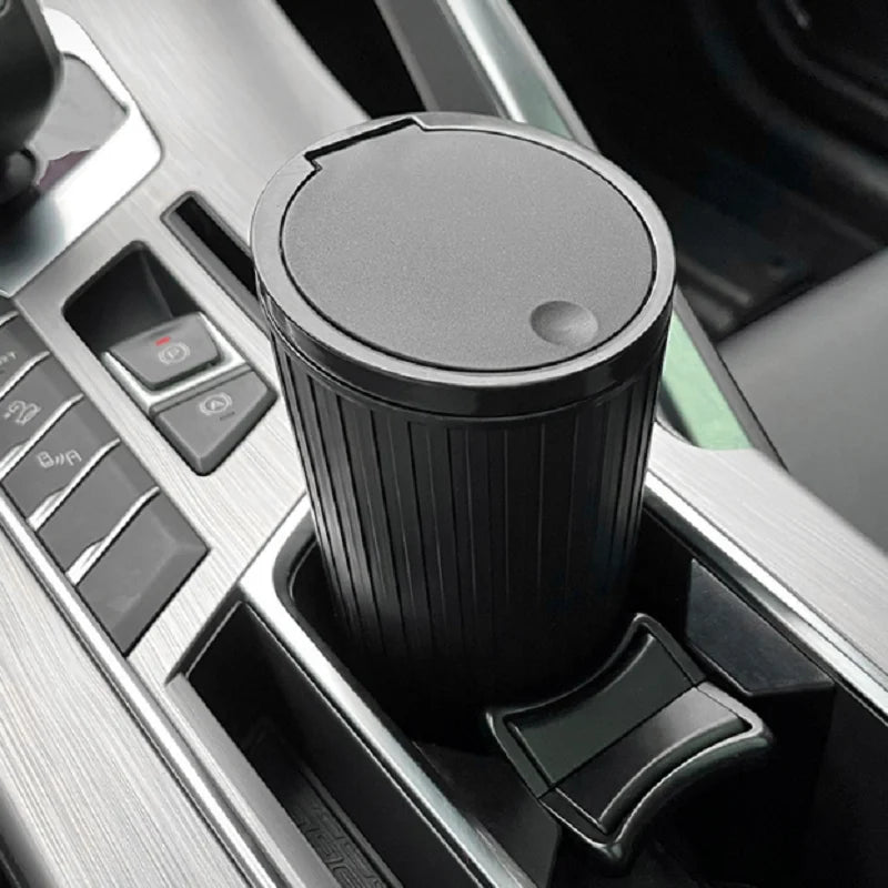 Universal Mini Car Trash Bin Can - Auto Dust Organizer Interior Rubbish Bag Garbage Container Storage Box for Vehicle Interior