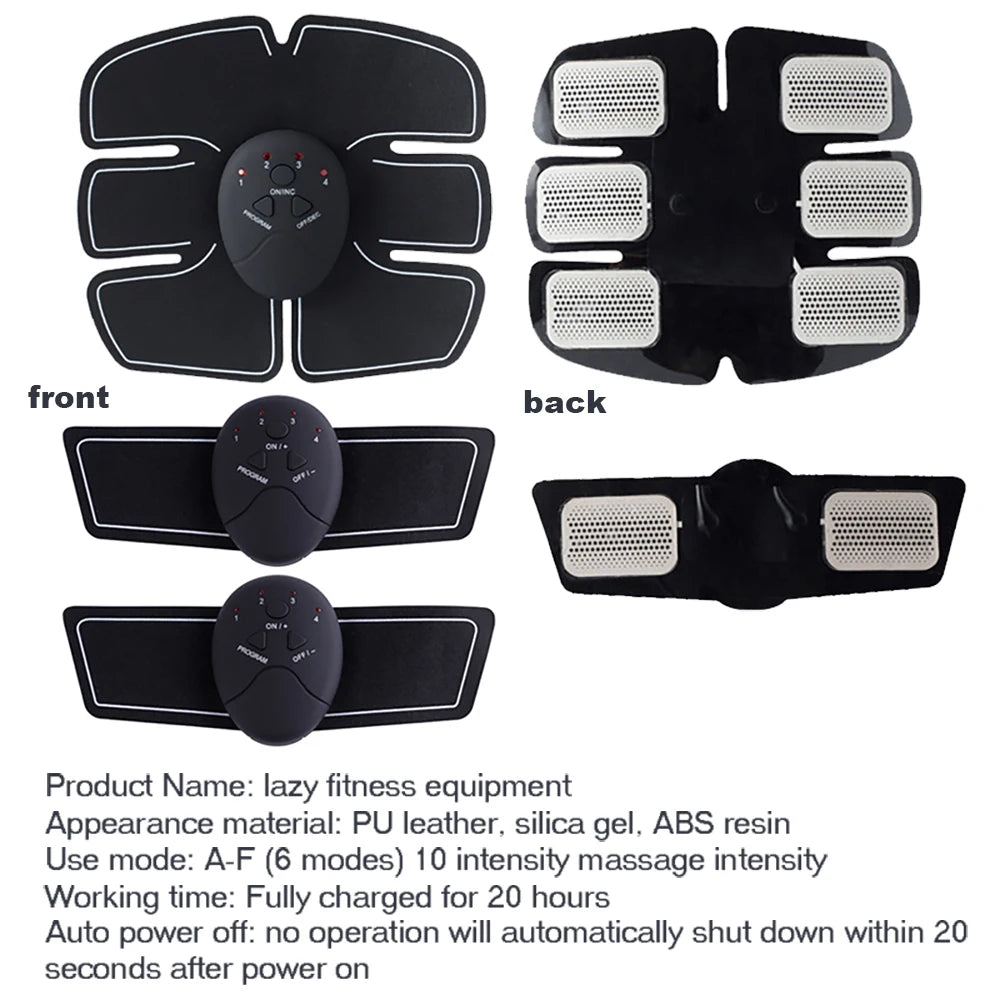 Electric Wireless EMS Muscle Stimulator Buttocks Hip Trainer Abdominal ABS Exercise Fitness Body Slimming Massager Stickers