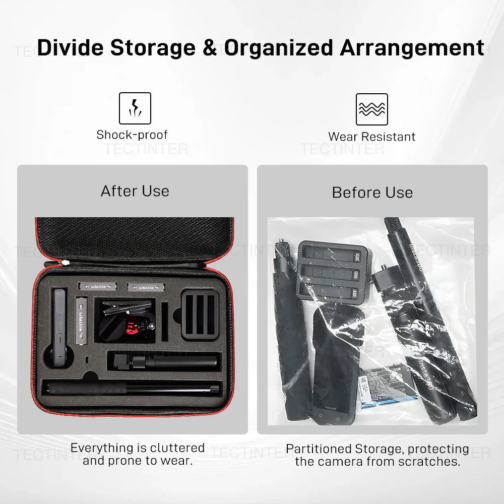 Box for Insta360 X5 X4 X3 X2 Protective Storage Bag Travel Protable Carrying Case For Insta360 X4 Action Camera Accessories