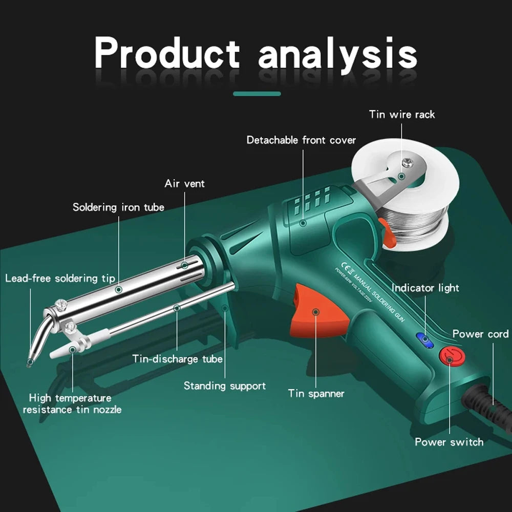 New Multi-Function Iron Welder Automatically Soldering Gun 220V/110V 60W Hand-Held Internal Heating Send Tin Welding Repair Tool