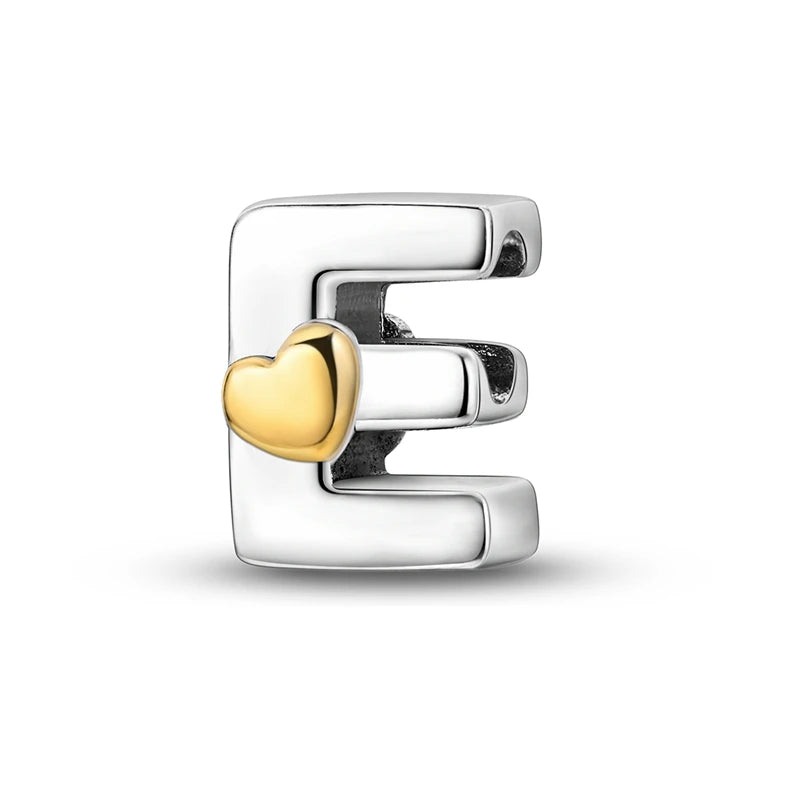 Fit Qikaola 925 Original Bracelets Love 26 English Letters Series Silvering Charms Beads For DIY Birthday Jewelry Making