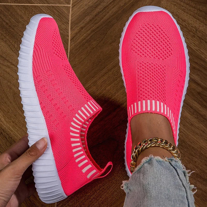 Shoes for Women Casual Flats Shoes Fashion Breathable Walking Mesh Flat Shoes Sneakers Women Gym Tenis Shoes Female Footwear