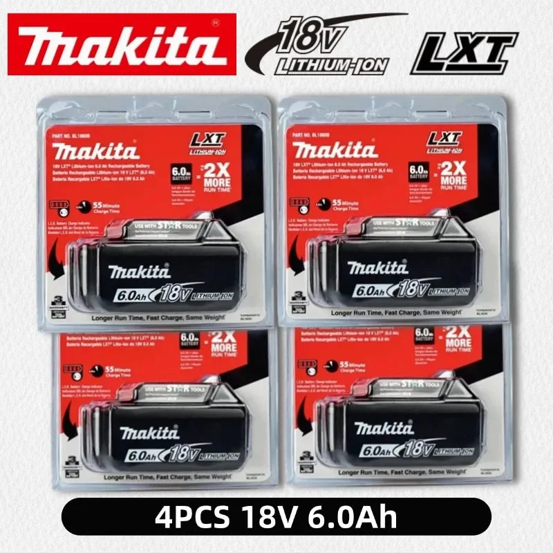 Makita 18V 6.0Ah Battery Original Lithium Ion Rechargeable Battery 18V 6000mAh Replacement Battery BL1860 BL1850 BL1820B BL1860B