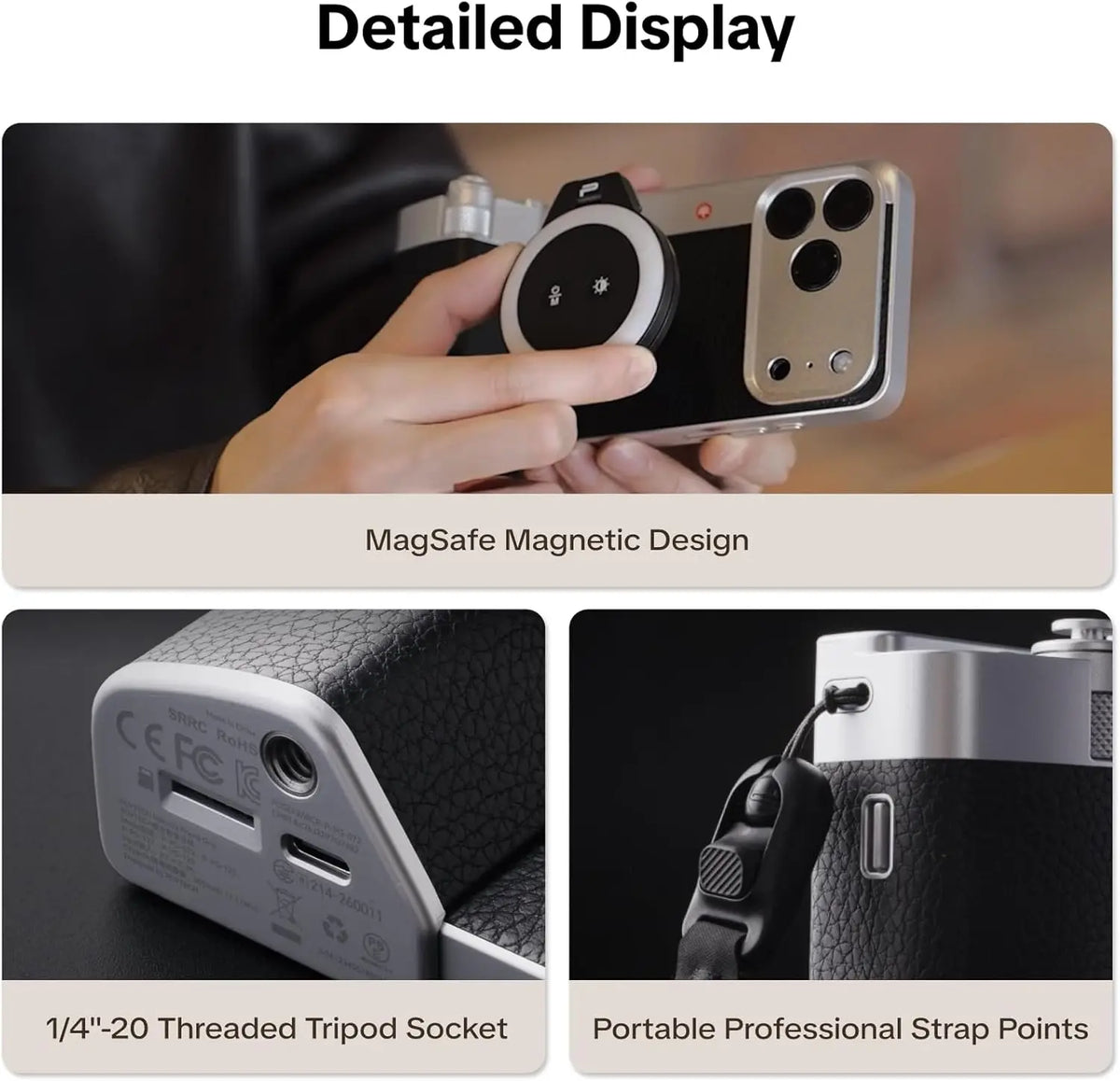 PGYTECH Retrova Grip Kit For iPhone 16/17 Pro Max & 16/17 Pro