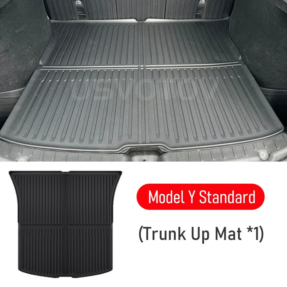 Floor Mats for 2026 2025 Tesla Model Y RWD AWD Trunk Mats Cargo Liner Frunk Backrest Mat Pads Accessories (Standard Models Only)