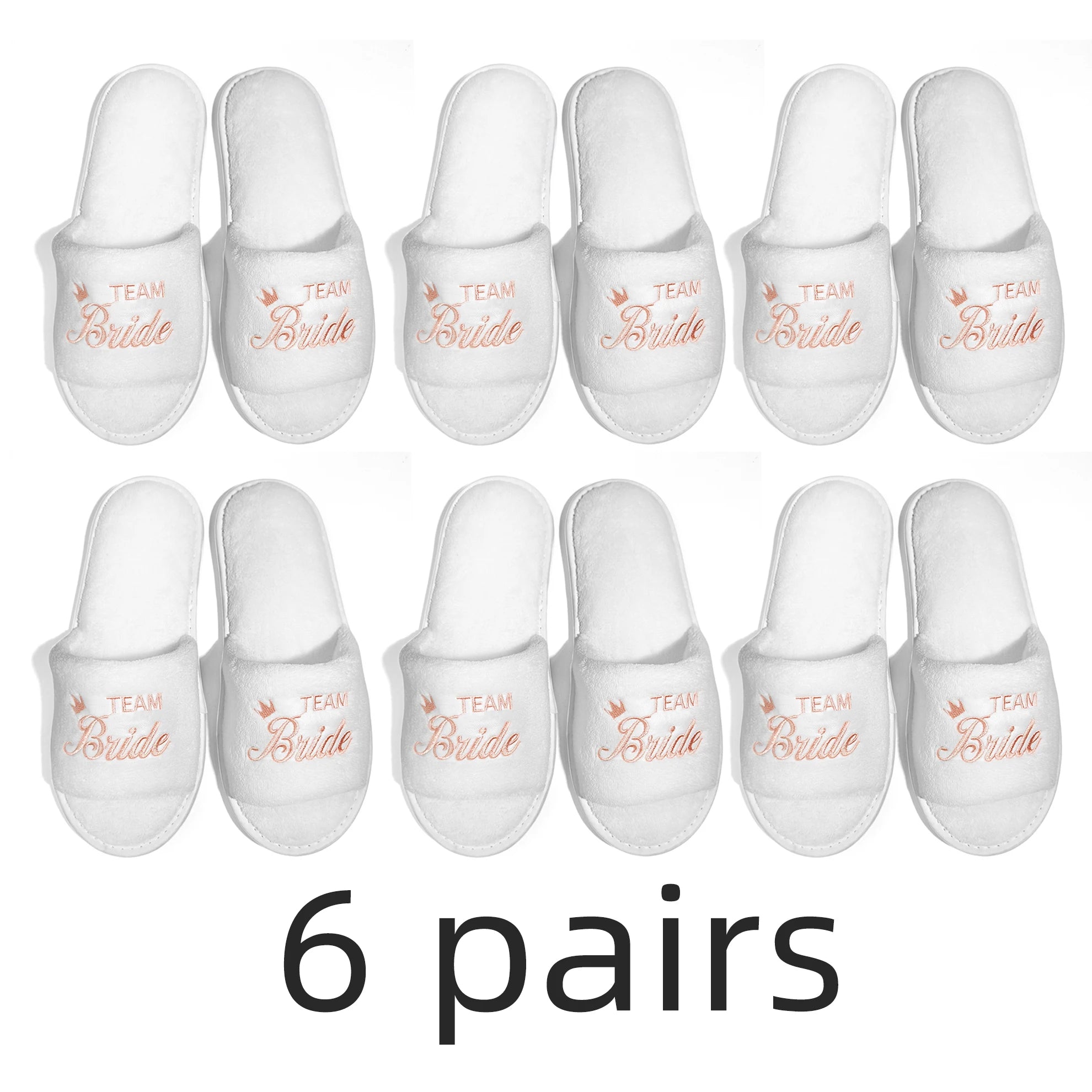 Bride & Bridesmaid, Wedding Party Guests Home Slip On Shoes Bridal Party Slippers Open-toe With Golden, Mint Green and Pink