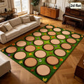1 Piece Wood Slice Pattern Rug, Soft And Comfortable, All Seasons, Lightweight, Easy To Care, Home Decor For Living Room, Bedroom, Hallway, Room Decoration, Winter, Autumn