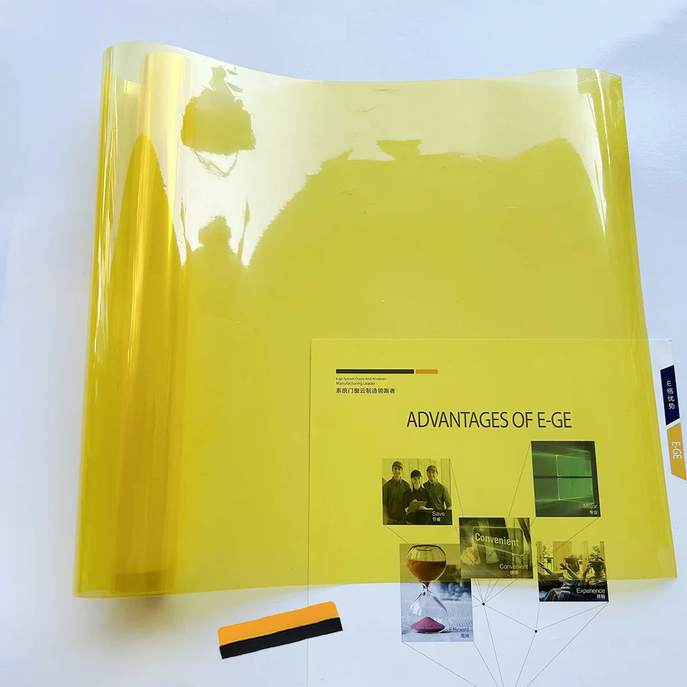 Yellow Car Light Headlight Taillight Tint Vinyl Film Lamp Film Sticker Sheet PVC Self-Adhesive Waterproof Sticker Car Accessorie