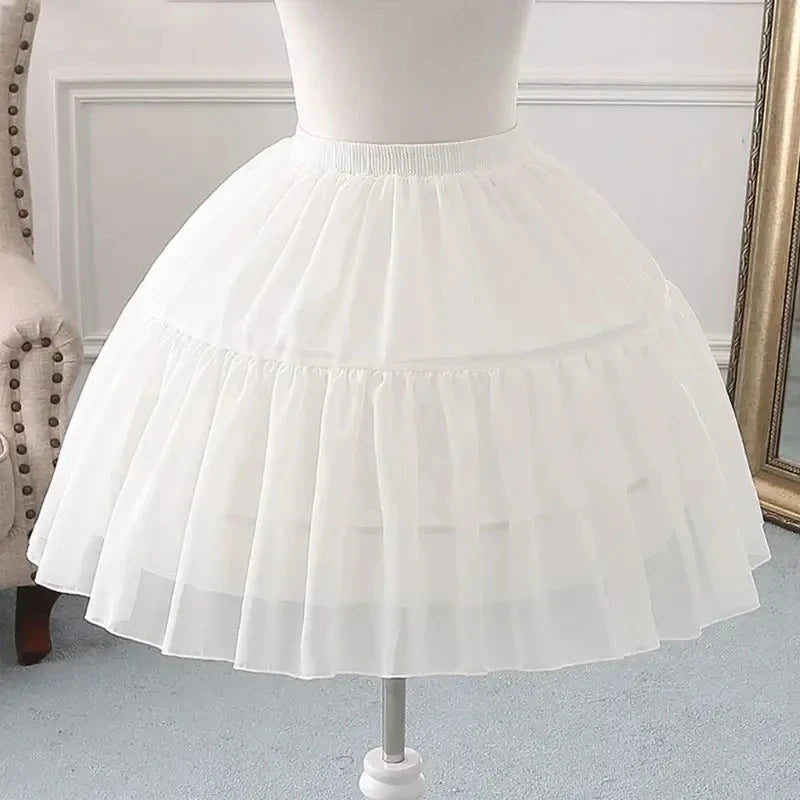Women Elastic High Waist Ballet Sweet  Tutu Skirt Satin Bowknot Mesh Tulle Fluffy Petticoat Dress Underskirt