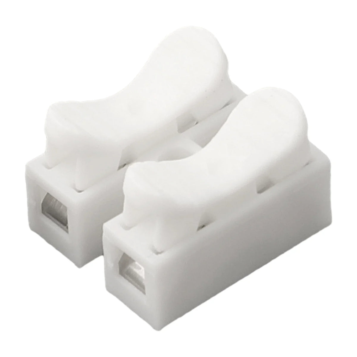 10 Pack CH2 Spring Terminal Block Connectors For LED Strips Fast Wire Connection No Screws Required 2-Pin DIN Type